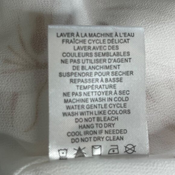 Rachel Rachel Roy Sleeveless Blouse Womens Medium White Gold Ruffle Sleeves - Picture 9 of 9